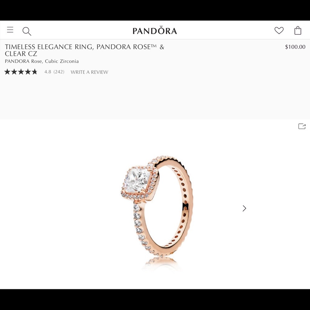 Rose Gold Pandora Ring